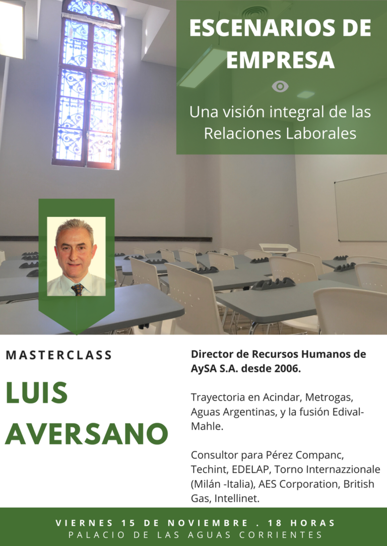 Lee más sobre el artículo Masterclass “Escenarios de Empresa: Una Visión Integral de las Relaciones Laborales”